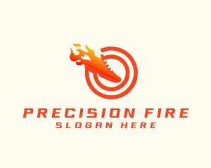 Runner Fire Shoe logo design