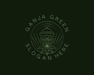 Marijuana Weed Guy logo design