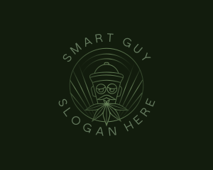 Marijuana Weed Guy logo design