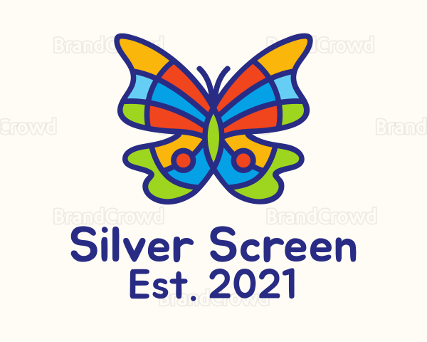 Colorful Symmetrical Butterfly Logo