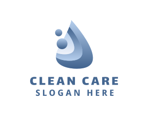 Blue Droplet Hygiene logo design