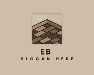 Home Builder - Geometric Wooden Flooring logo design