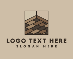 Wooden Tile - Geometric Wooden Flooring logo design