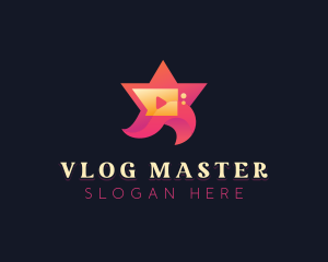 Vlogger - Star Video Vlogger Channel logo design