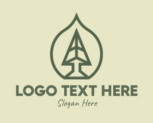 Woods - Pine Tree Leaf logo design