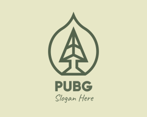 Lumber - Pine Tree Leaf logo design
