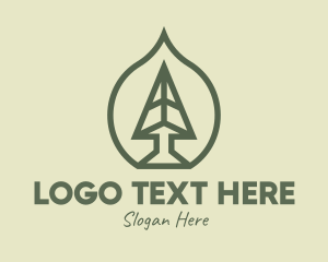 Tree - Pine Tree Leaf logo design