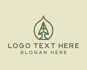 Plant - Pine Tree Leaf logo design