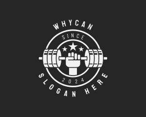 Dumbbell Bodybuilder Gym Logo