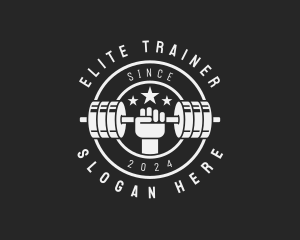 Dumbbell Bodybuilder Gym logo design