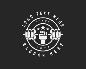 Dumbbell Bodybuilder Gym Logo