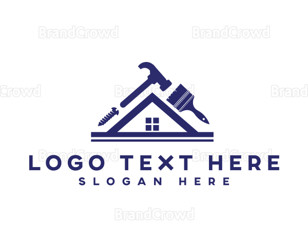 Handyman Roofing Tools Logo