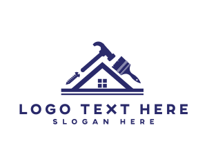 Roof - Handyman Roofing Tools logo design