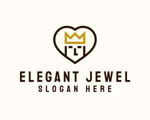 Royalty Crown Heart logo design