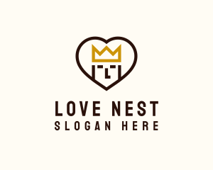 Royalty Crown Heart logo design