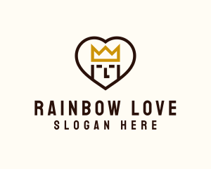 Royalty Crown Heart logo design