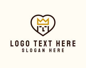 Lovely - Royalty Crown Heart logo design