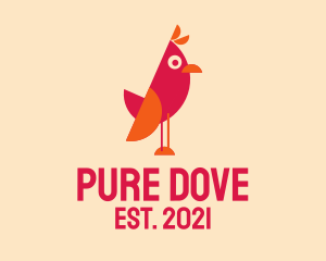 Cute Cartoon Bird logo design