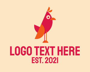 Bird - Cute Cartoon Bird logo design