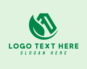 Farm - Leaf Nature Letter A logo design