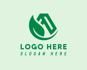 Eco Friendly - Leaf Nature Letter A logo design