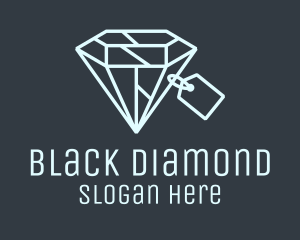 Geometric Diamond Price Tag logo design