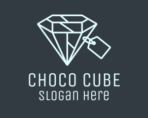 Retailer - Geometric Diamond Price Tag logo design