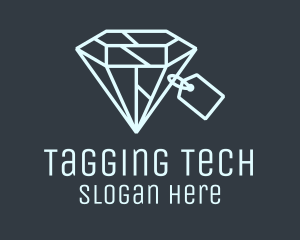 Geometric Diamond Price Tag logo design