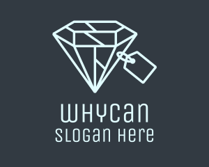 White - Geometric Diamond Price Tag logo design