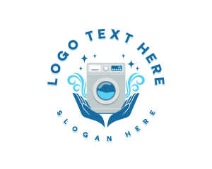 Washer - Laundromat Washing Laundry logo design