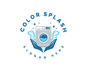 Laundromat Washing Laundry logo design