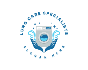 Laundromat Washing Laundry logo design