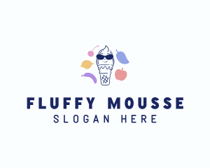 Mousse - Ice Cream Fruit  Flavor logo design