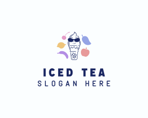 Ice Cream Fruit  Flavor logo design