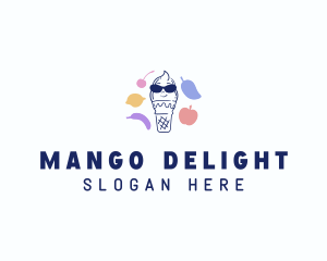 Mango - Ice Cream Fruit  Flavor logo design