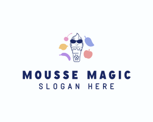 Mousse - Ice Cream Fruit  Flavor logo design