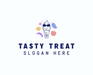 Flavor - Ice Cream Fruit  Flavor logo design