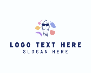 Sorbet - Ice Cream Fruit  Flavor logo design