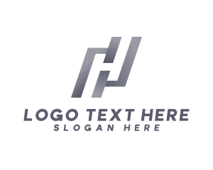 Grayscale - Modern Tech Letter H logo design