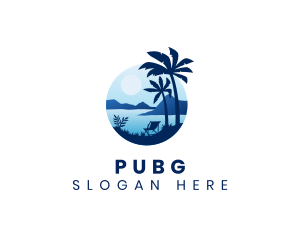 Island Palm Tree Resort logo design