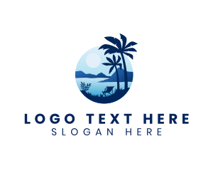 Palm Tree - Island Palm Tree Resort logo design