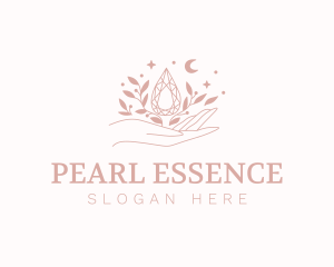 Pearl - Hand Gemstone Jewelry logo design