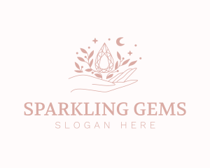 Hand Gemstone Jewelry logo design