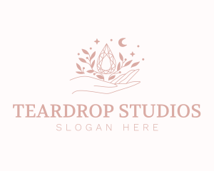 Hand Gemstone Jewelry logo design