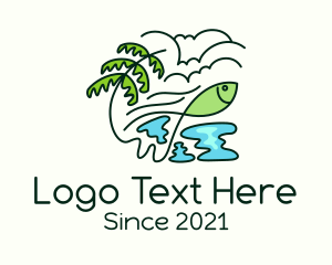 Travel Blogger - Tropical Fish Fishing logo design