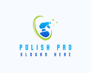 Polish - Spray Housekeeping Polish logo design