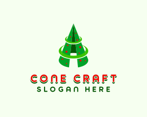 Cone - Cone Christmas Tree logo design