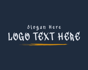 Typography - Hipster Brush Calligraphy logo design