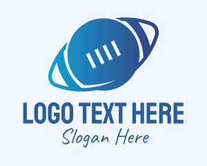Outer Space - Blue Football Planet logo design