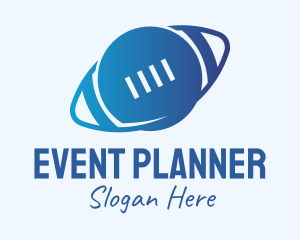 Blue Football Planet Logo